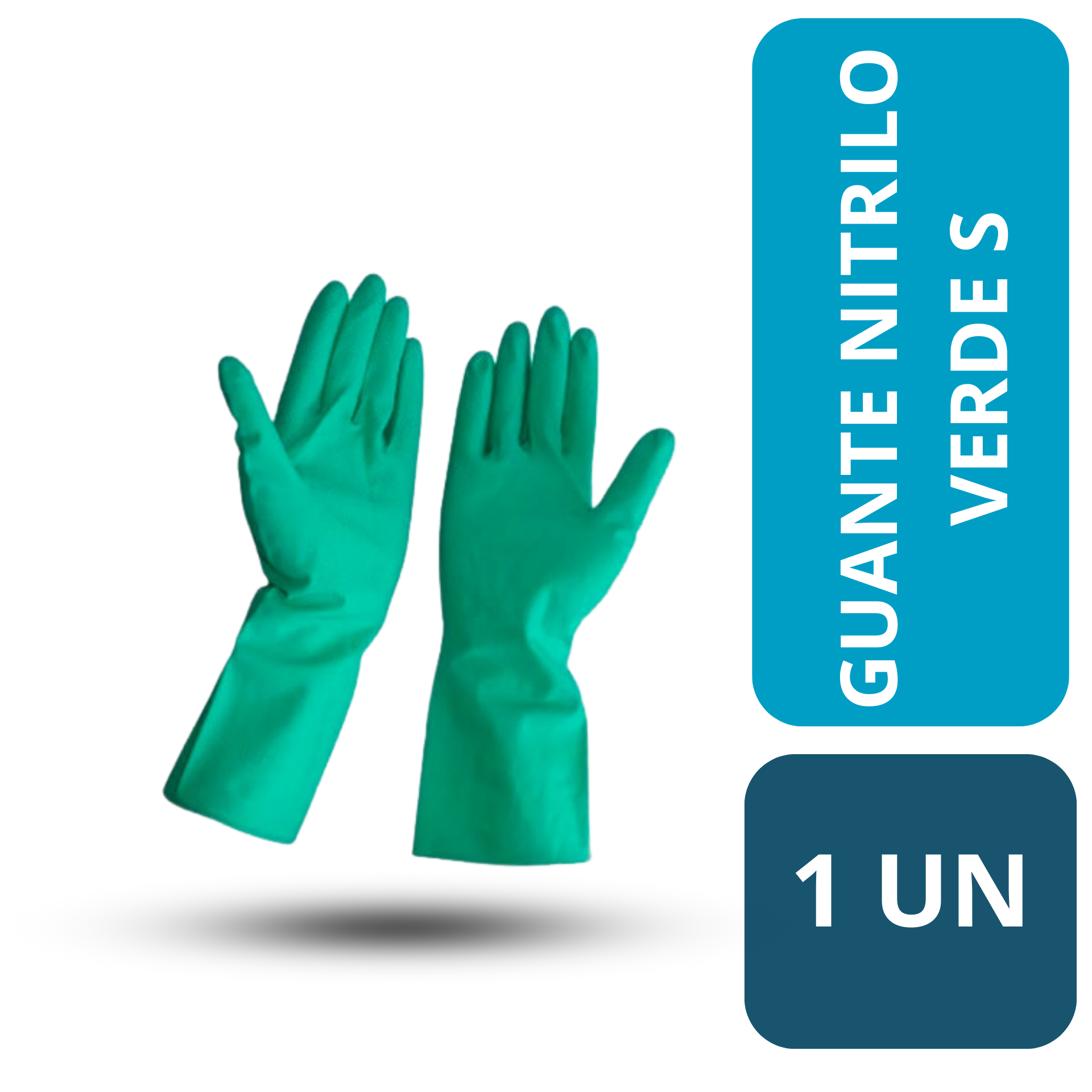 GUANTE NITRILO VERDE 1 PAR TALLA S