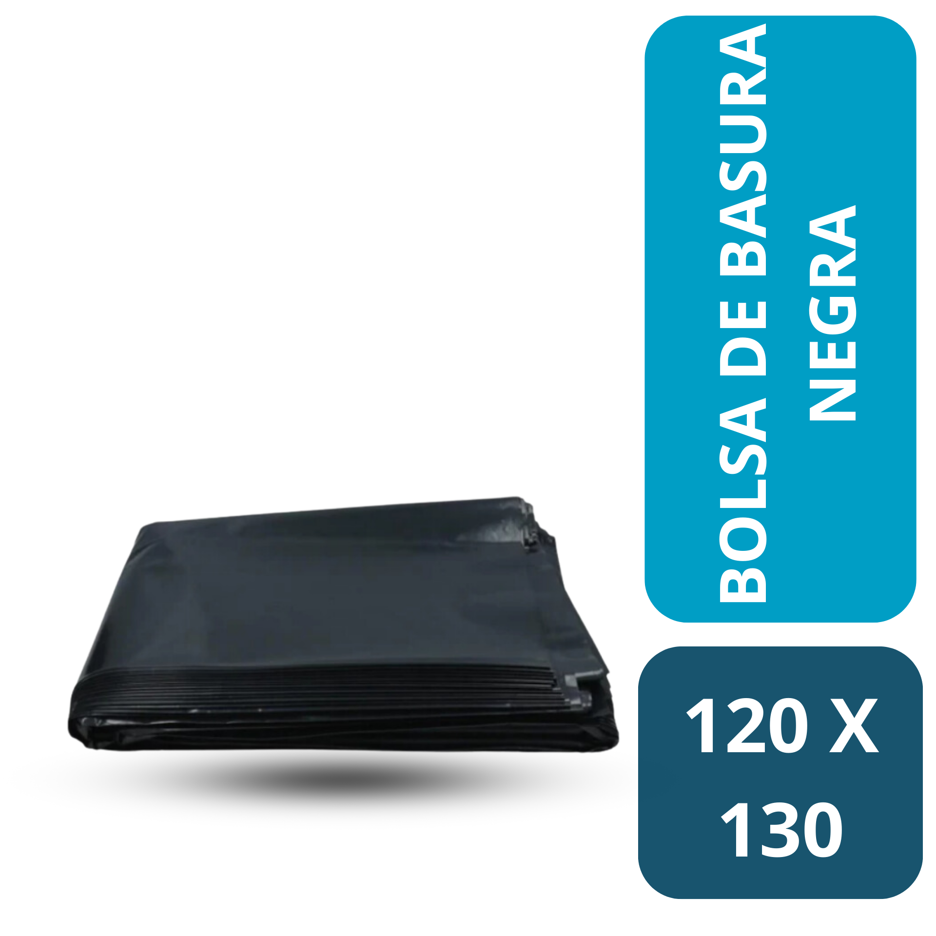 BOLSA BASURA NEGRAS 120x130x0.008 5 UNI.