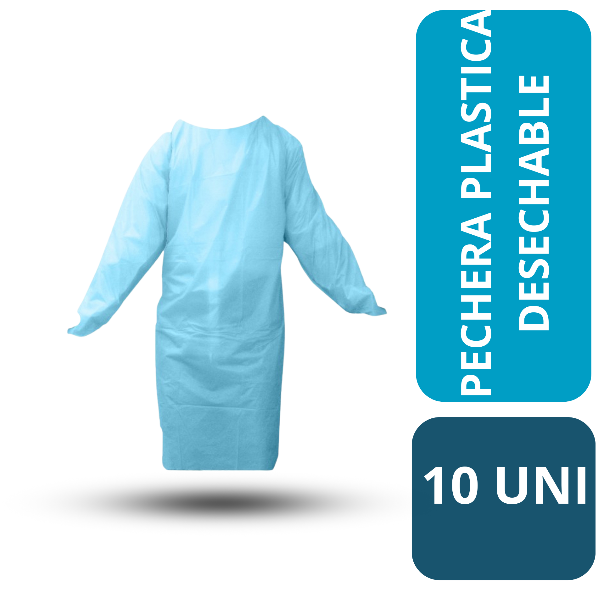 PECHERA PLASTICA AZUL 10 UNIDADES