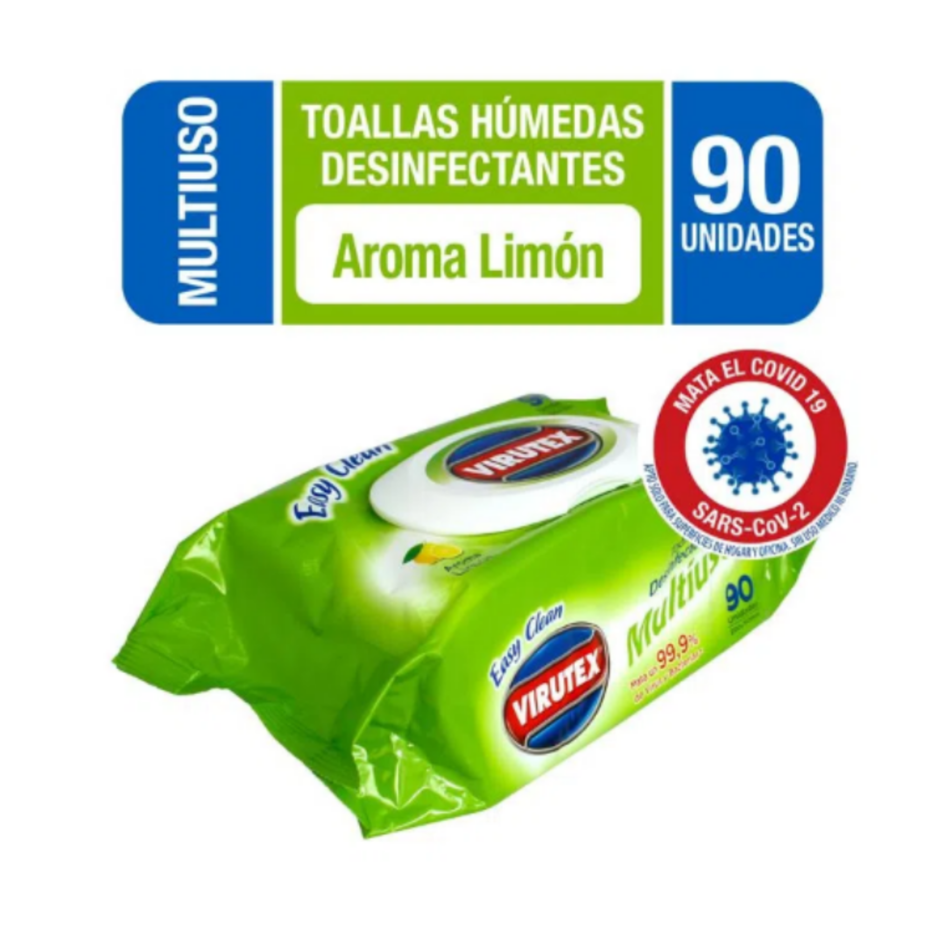 PAÑO DESINFECTANTE LIMON VIRUTEX 90 UNI