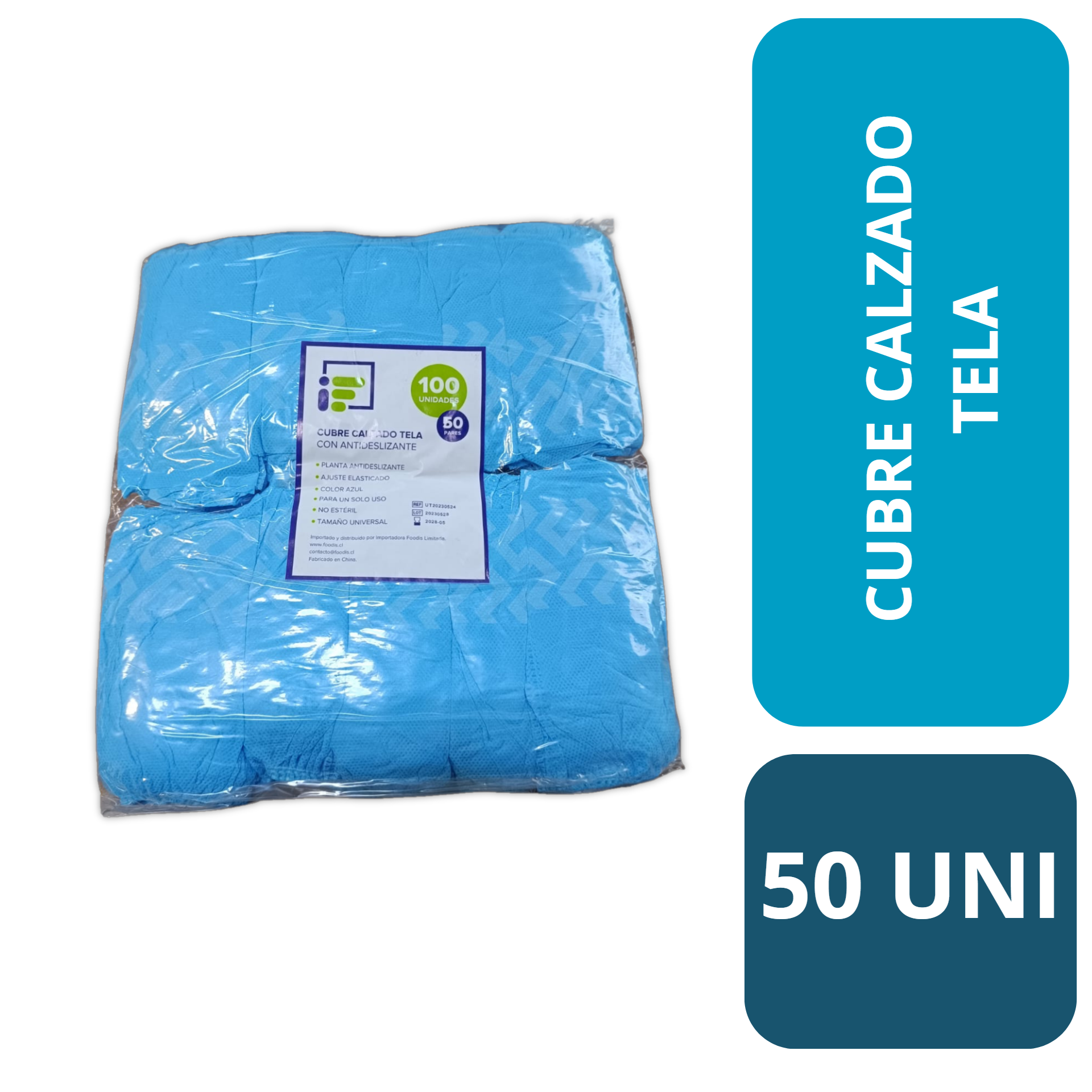 CUBRE CALZADO TELA 50 PARES