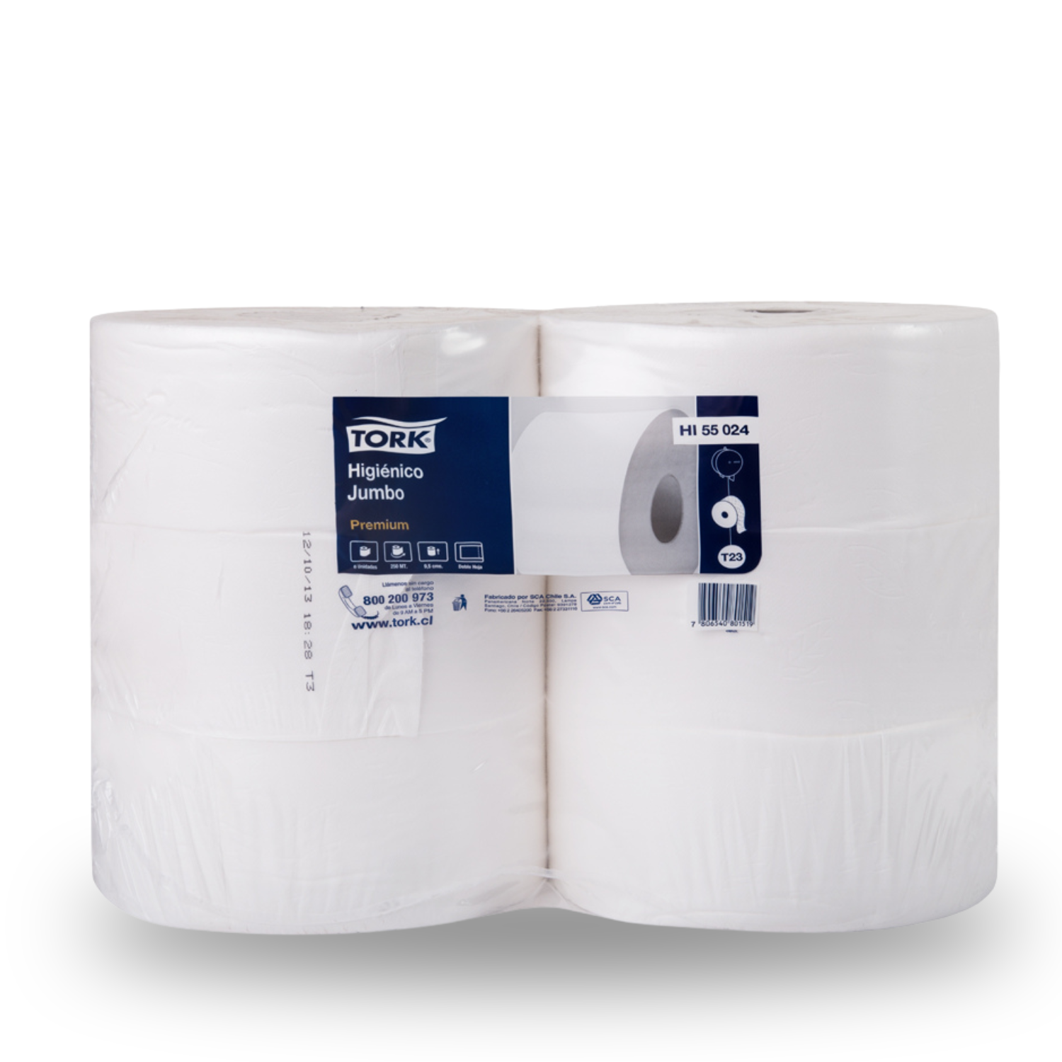 HIGIENICO JUMBO TORK PREMIUM D/H 6x250 MT