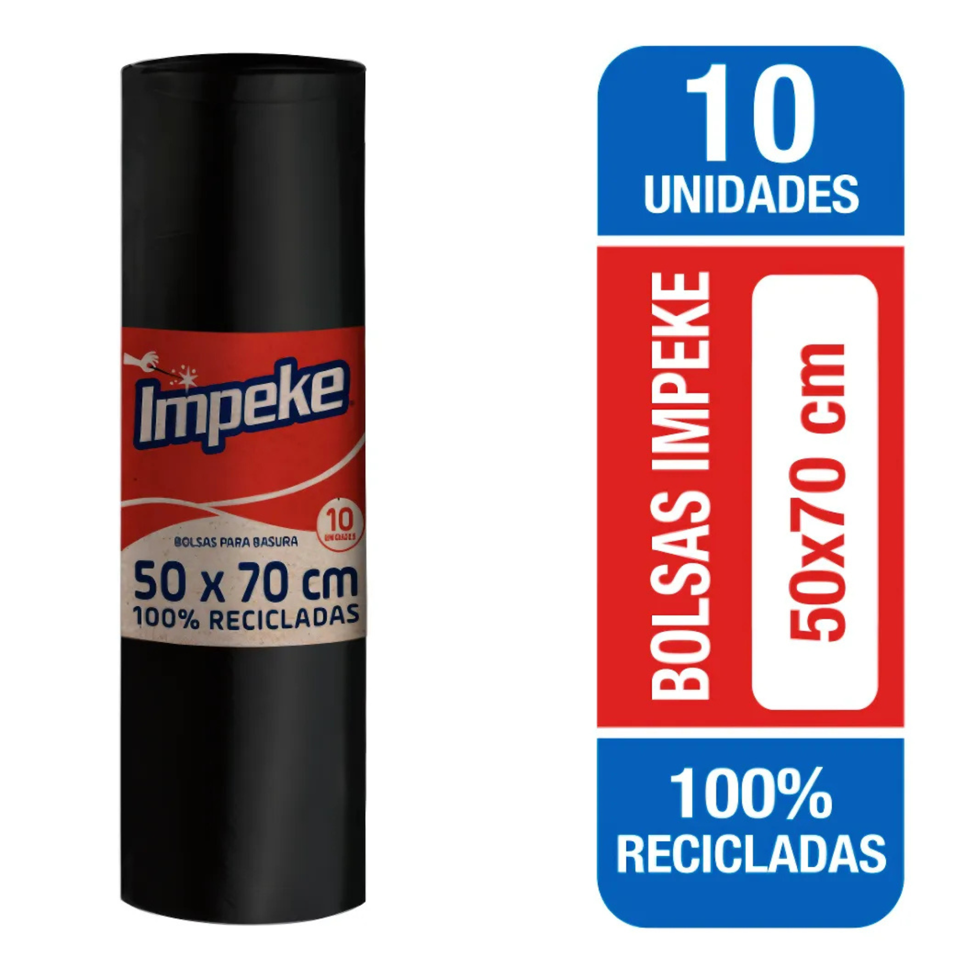 BOLSA DE BASURA ROLLO 50x70 10U-IMPEKE