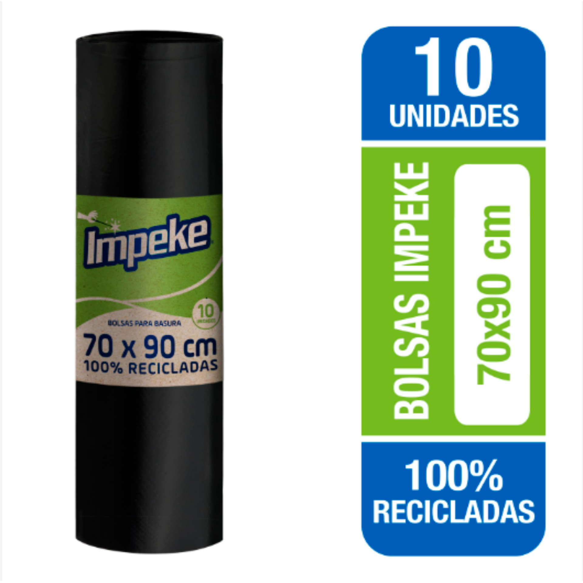 BOLSA DE BASURA ROLLO 70x90 10U-IMPEKE