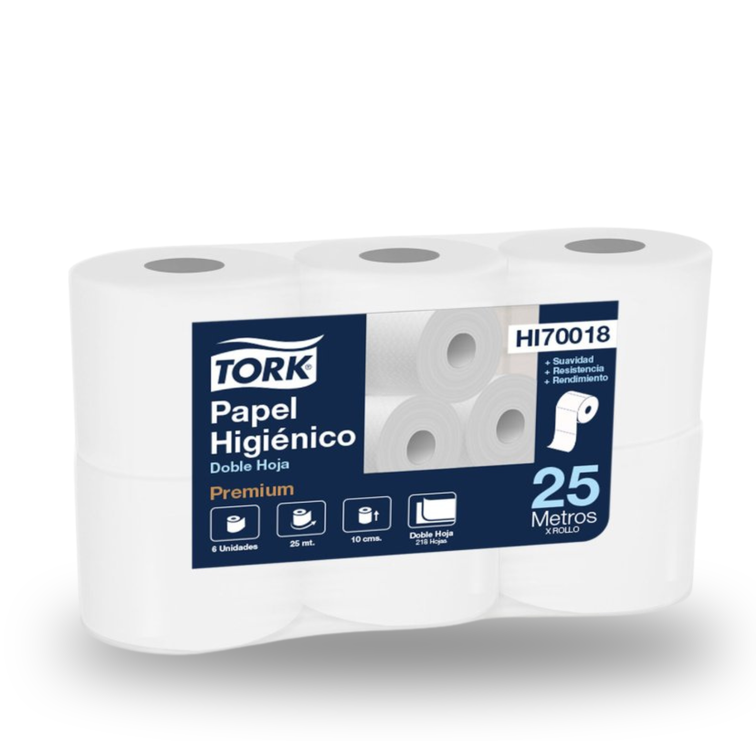 HIGIENICO TORK PREMIUM D/H 8x6 25 MT