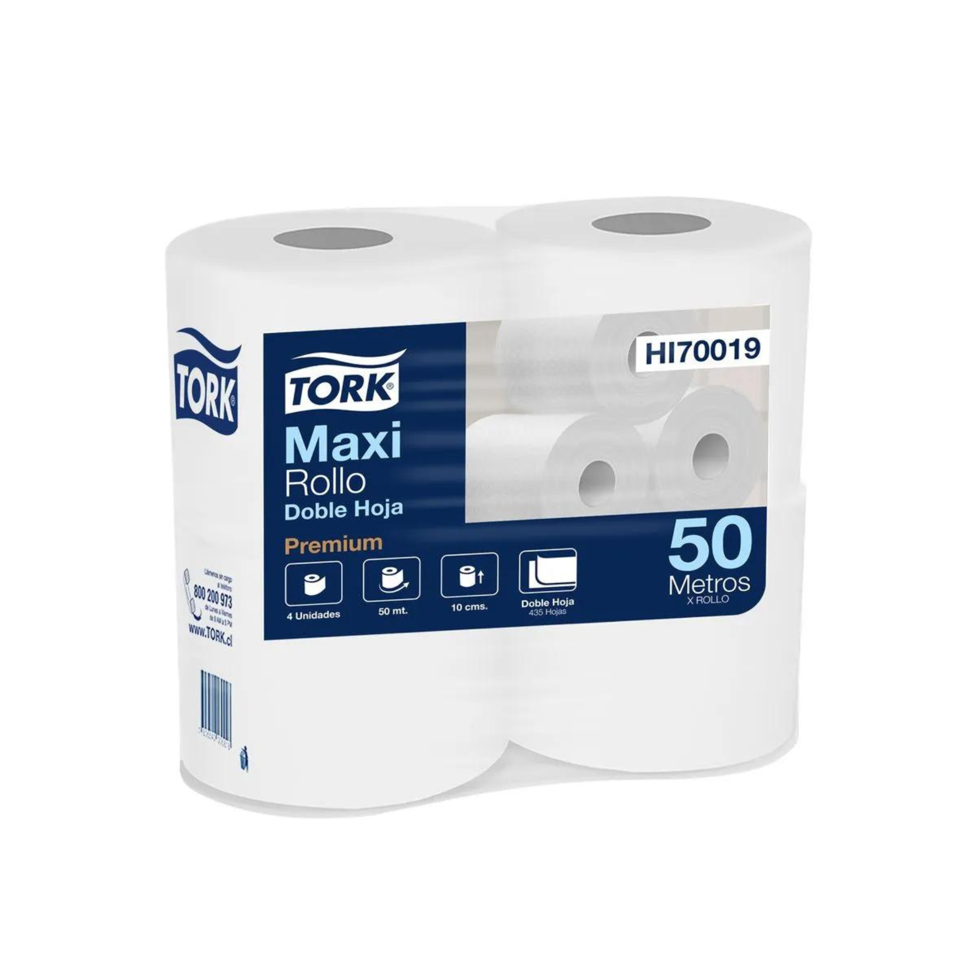 HIGIENICO TORK MAXI PREMIUM D/H 8x4 50 MT