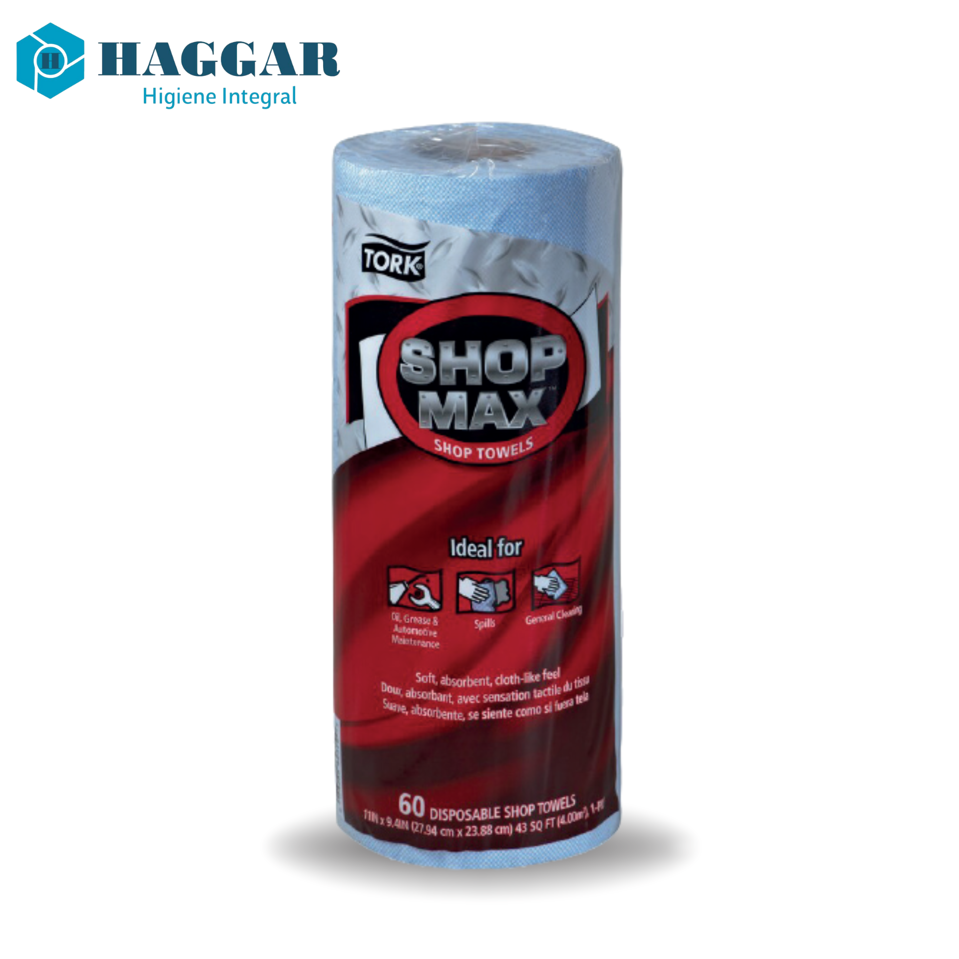 WIPE SHOPMAX ADVANCE 1x60 PAÑOS AZUL