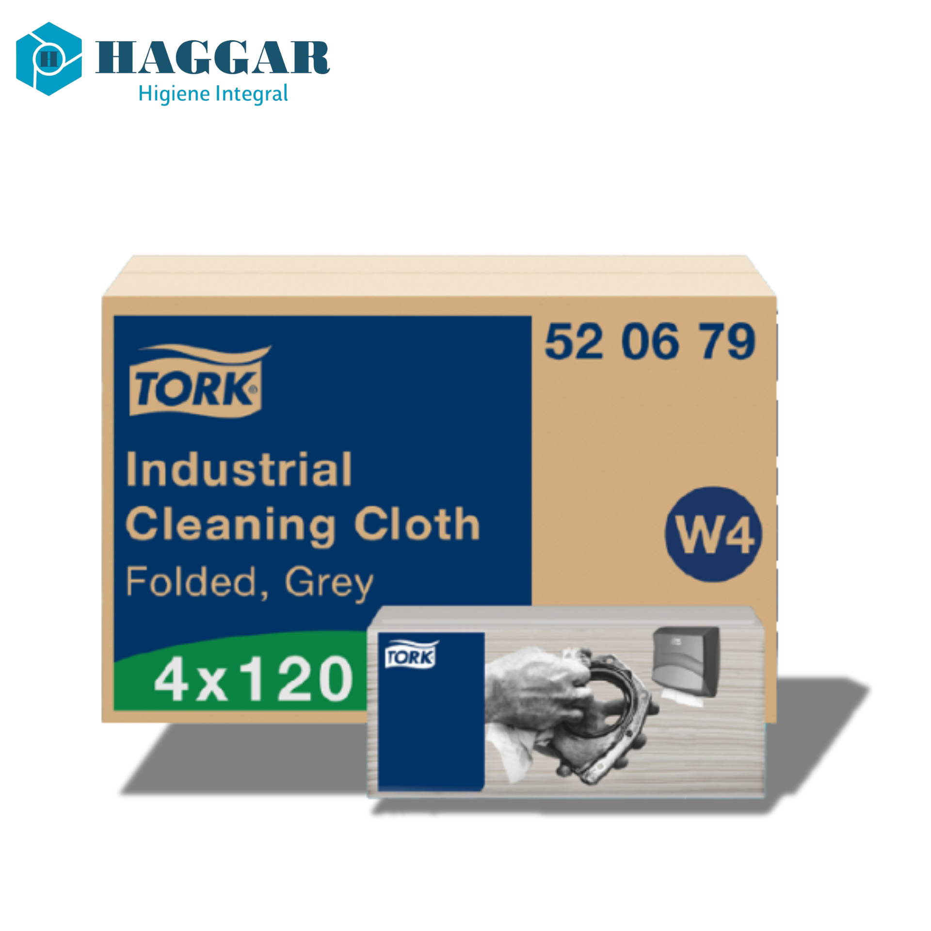 WIPE TORK LIMPIEZA GRIS INTERFOLIADO 4x120 PAÑOS