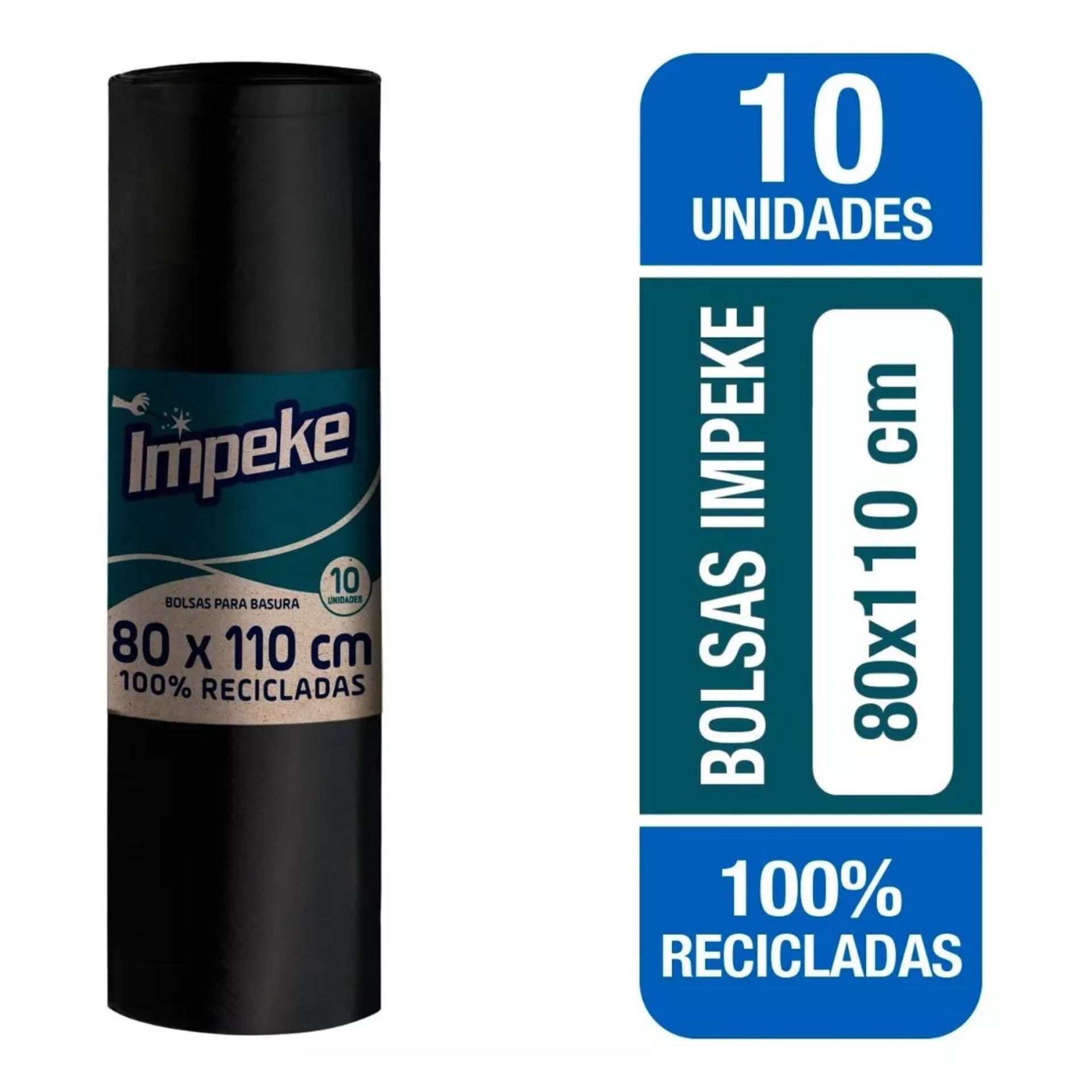 BOLSA DE BASURA ROLLO 80x110 10U-IMPEKE