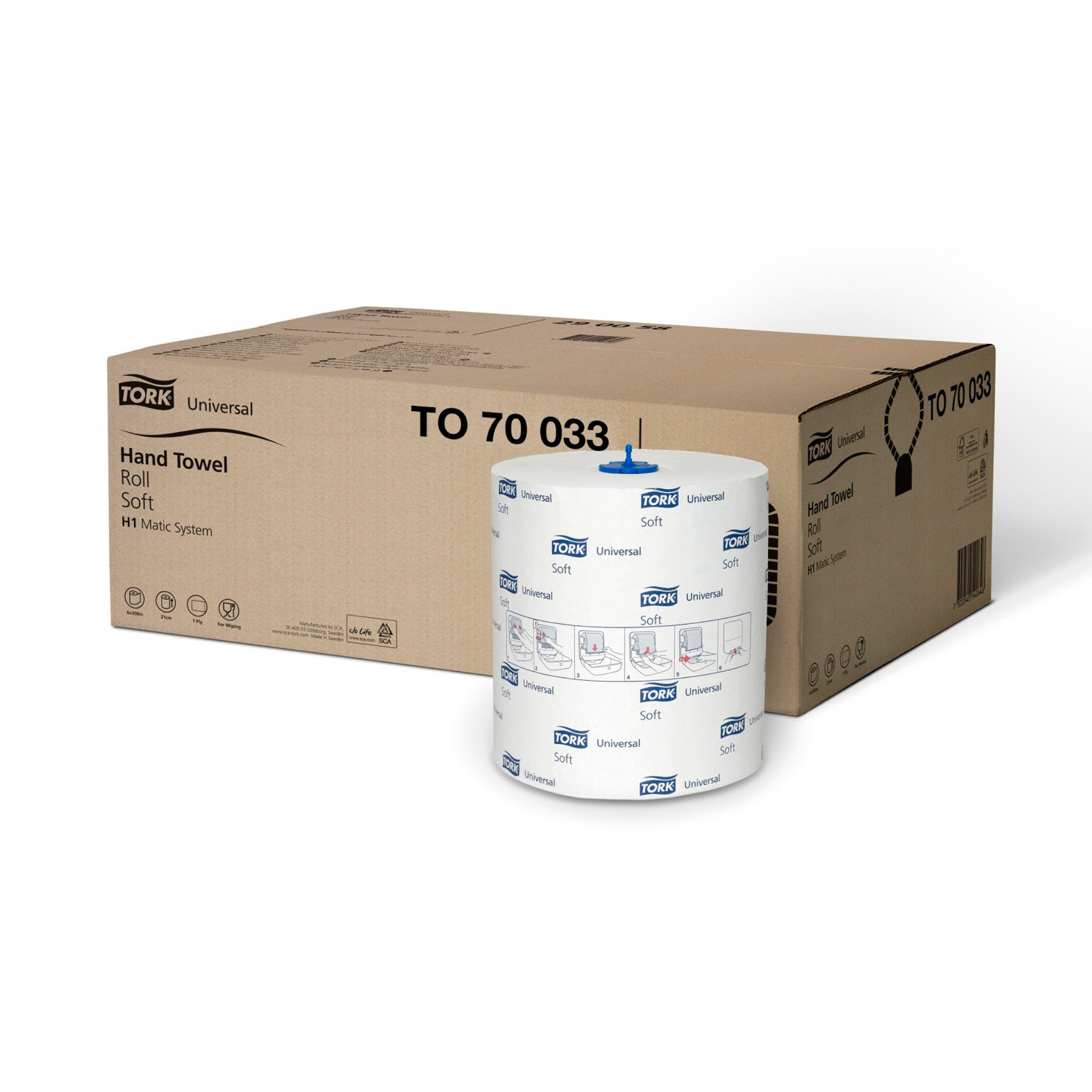 TOALLA JUMBO TORK TAD BLANCA 6x280 MT