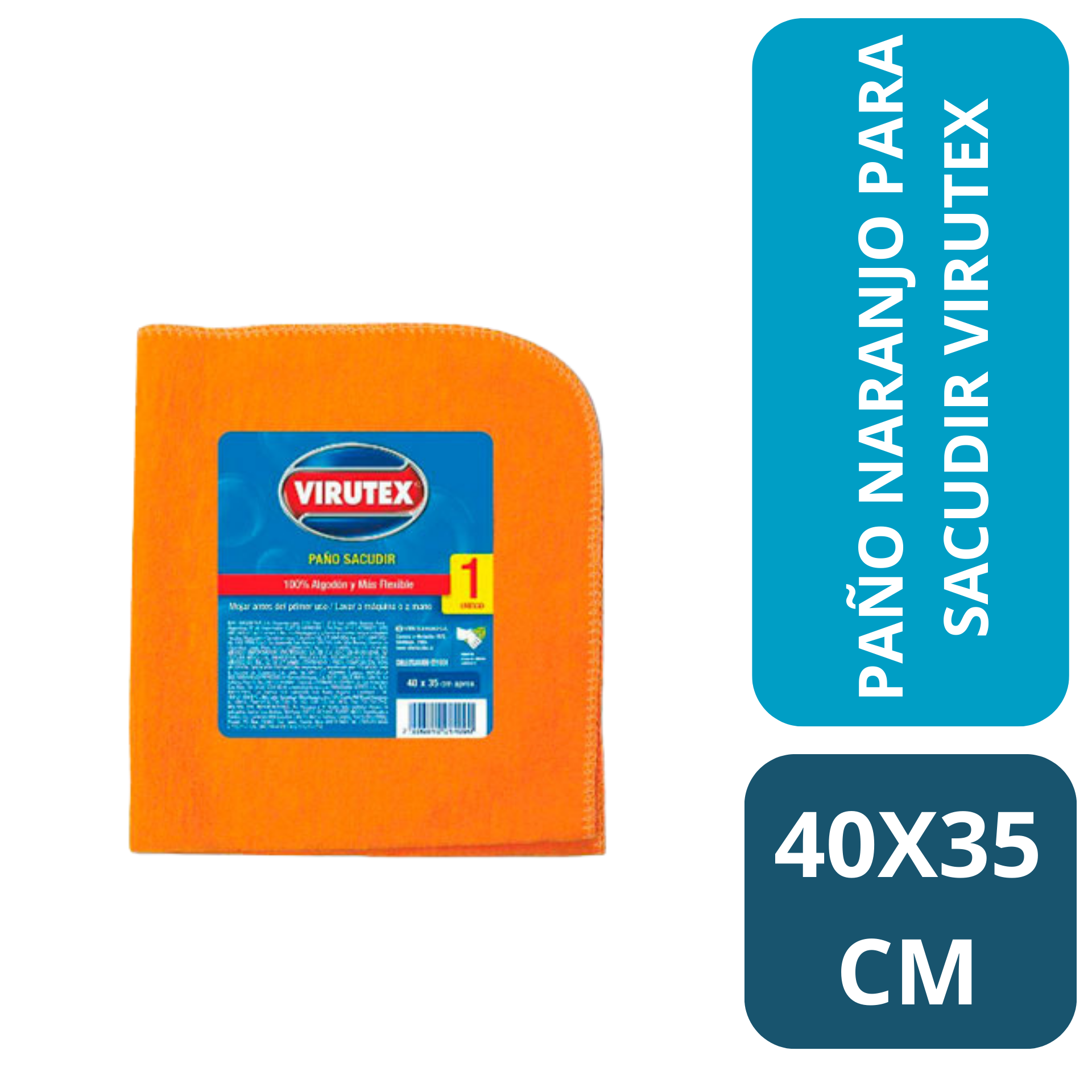 PAÑO SACUDIR NARANJO 40X35 VIRUTEX