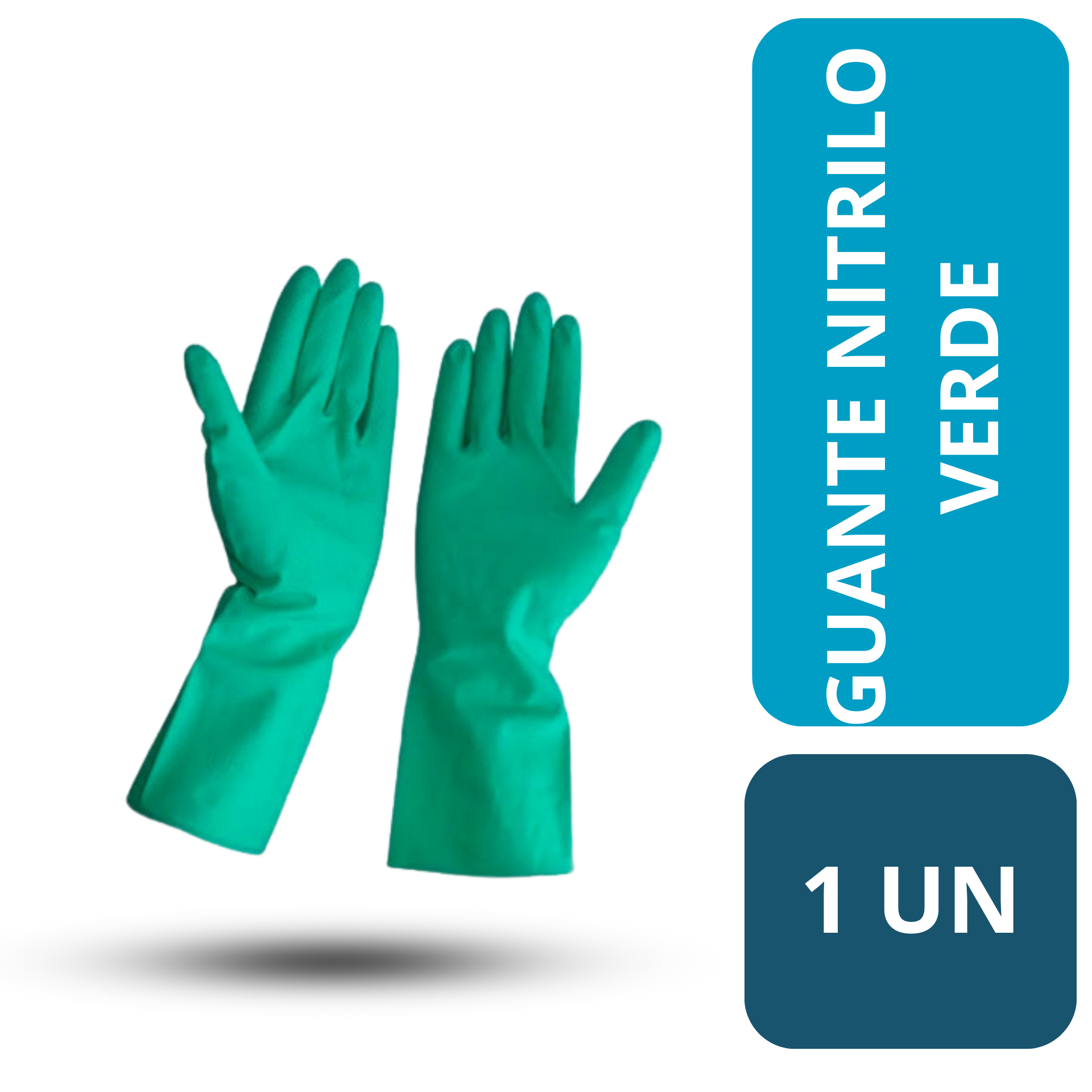 GUANTE NITRILO VERDE 1 PAR TALLA M