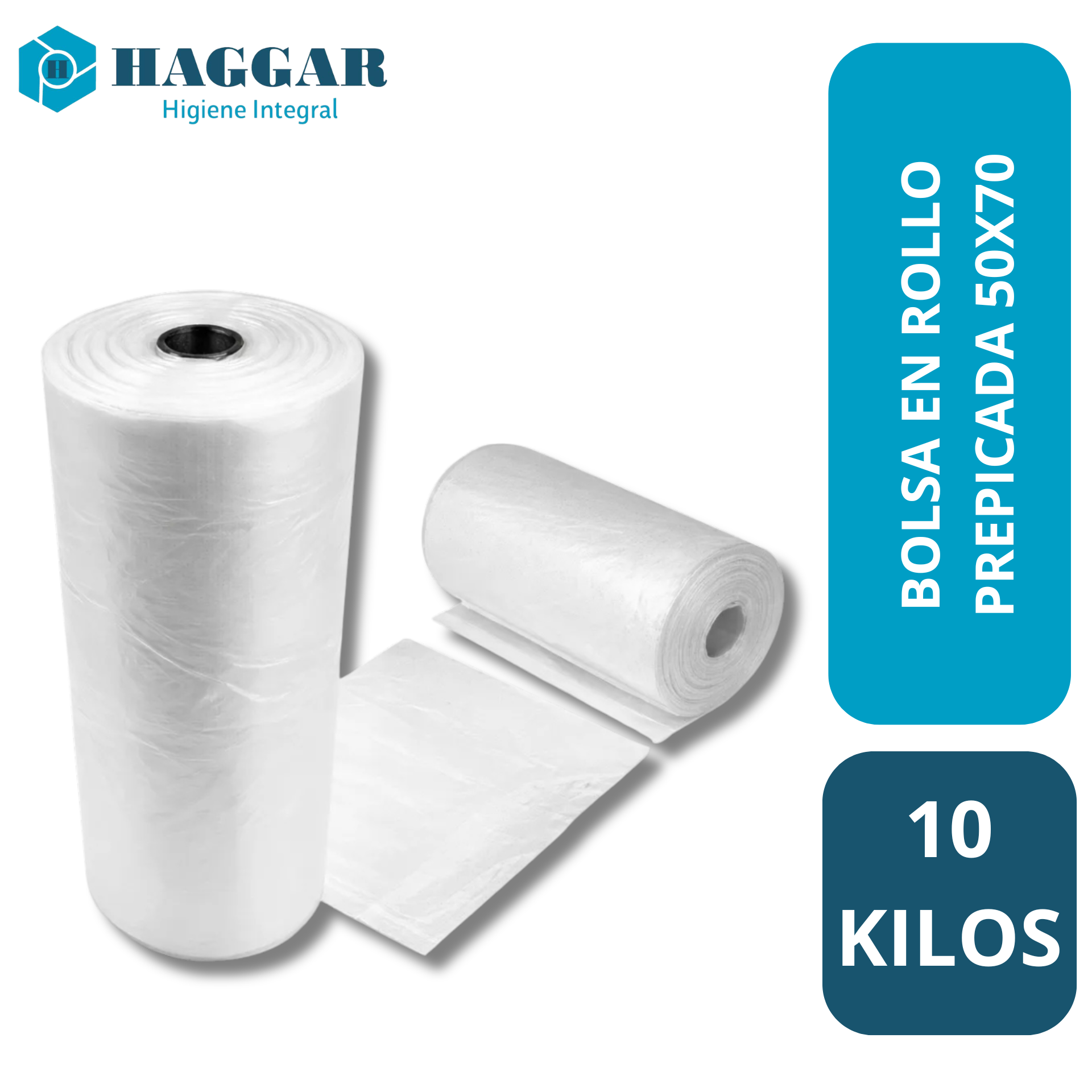 BOLSA EN ROLLO PREPICADA 50X70 10 KILOS