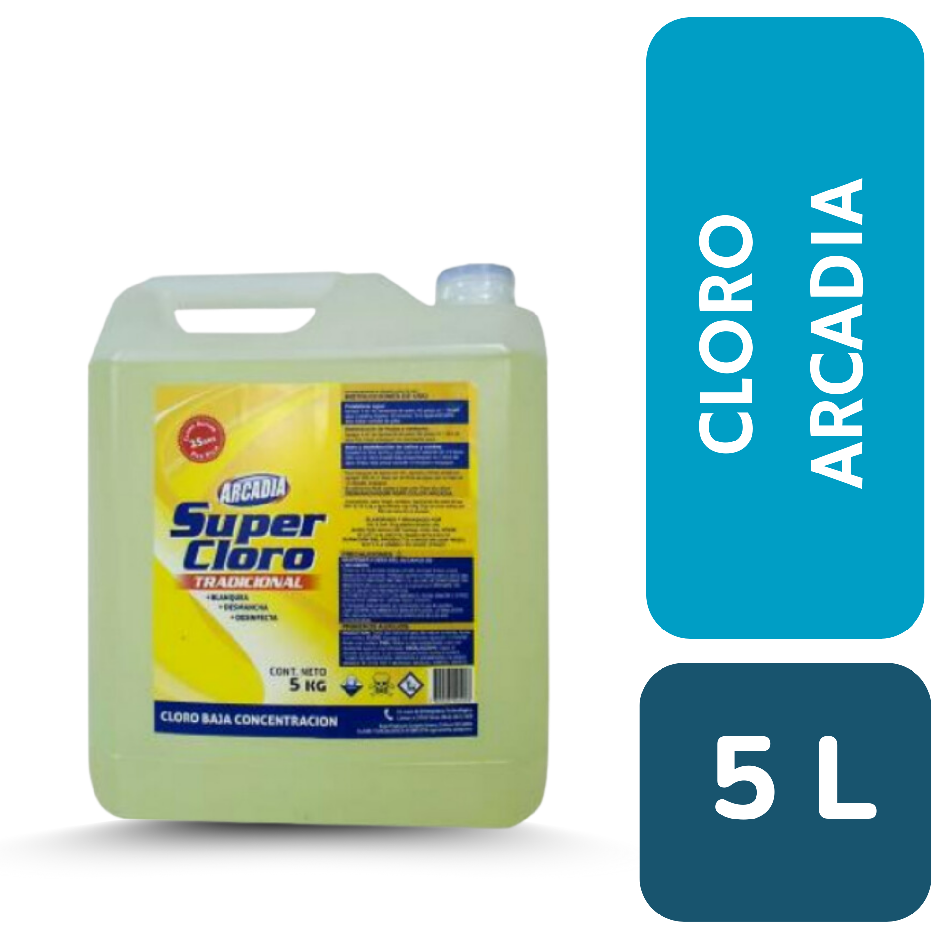 CLORO ARCADIA 5 LITROS