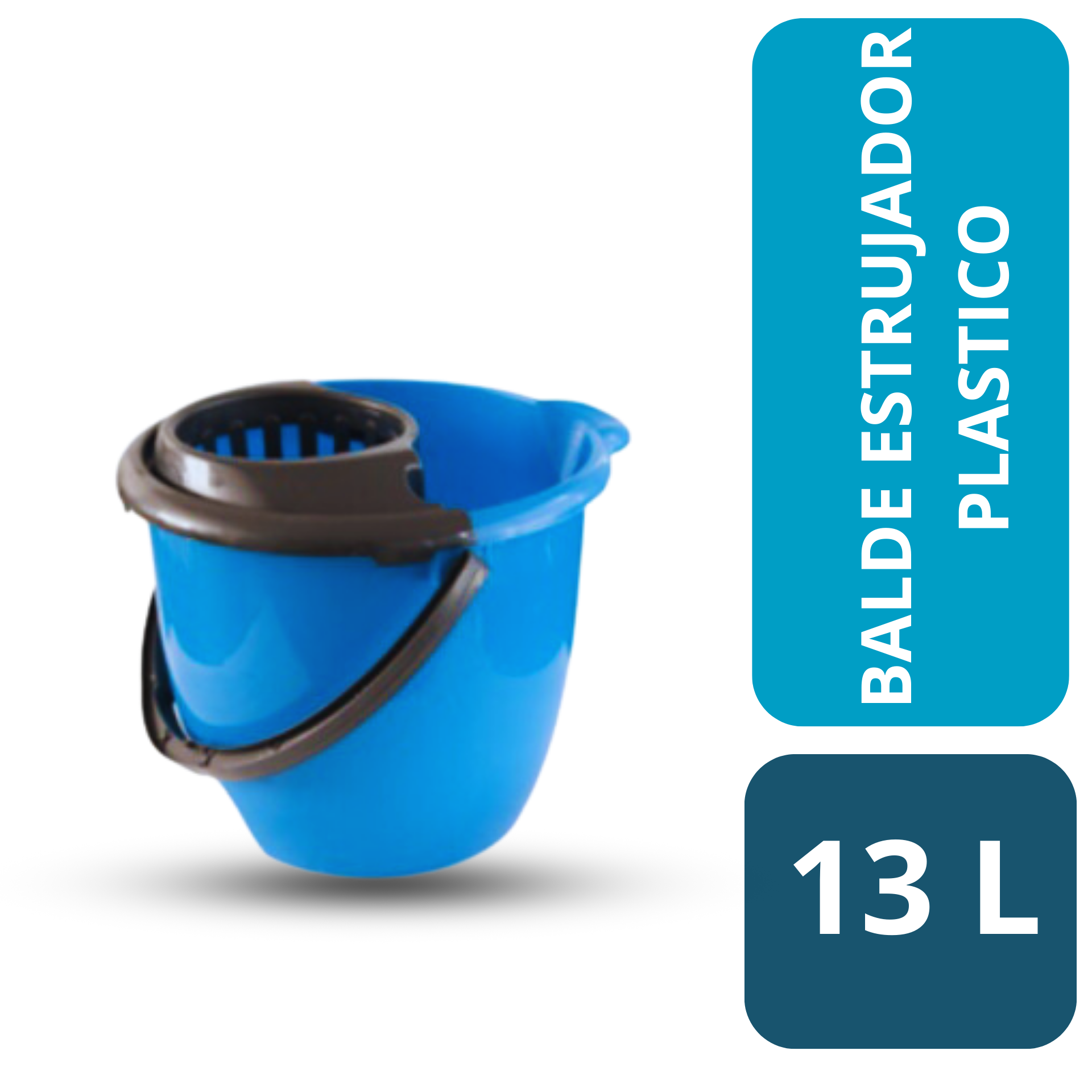 BALDE ESTRUJADOR PLASTICO 12 LTS.