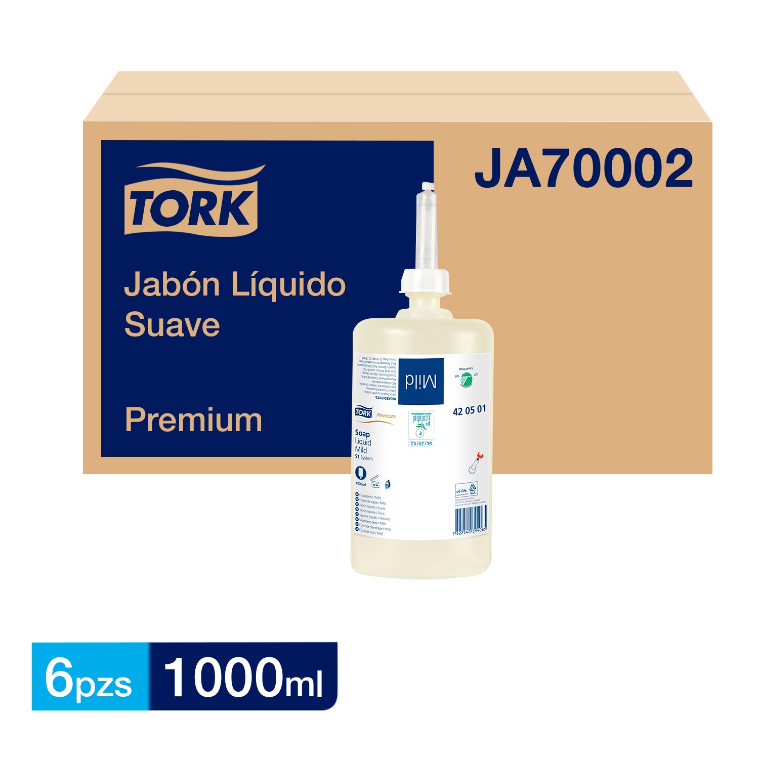 JABÓN TORK PREMIUM SUAVE 6x1000 ML