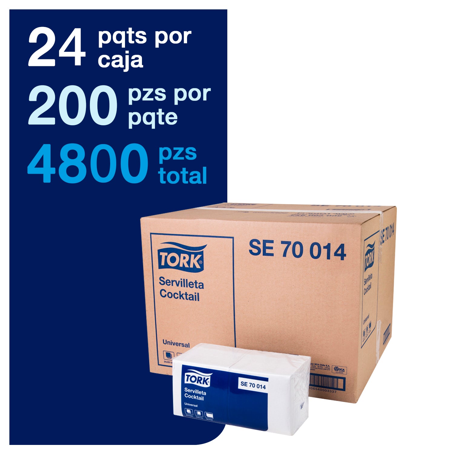 SERVILLETA COCKTAIL TORK 24x200 HJS