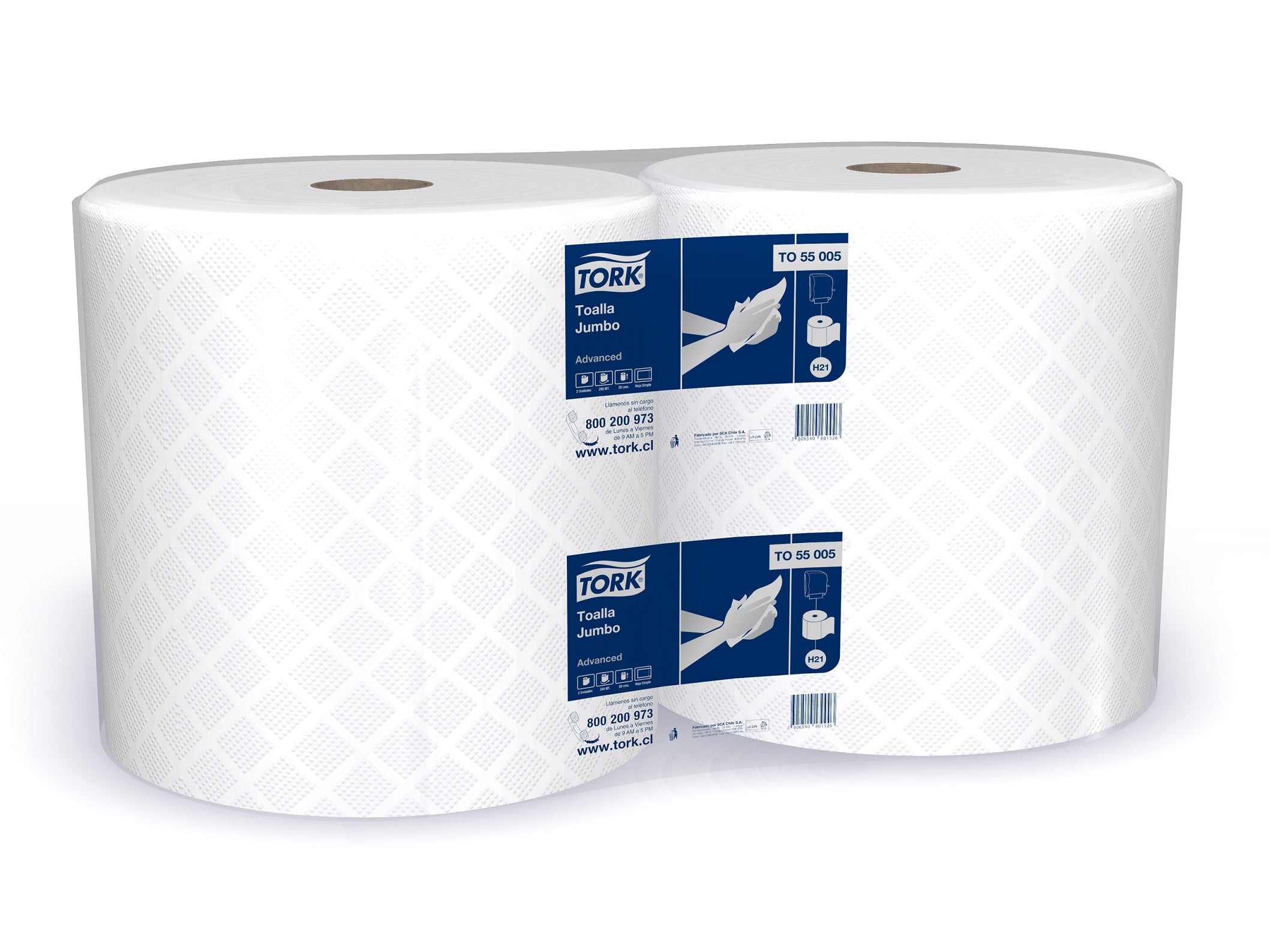 TOALLA JUMBO TORK BLANCA 2x280 MT