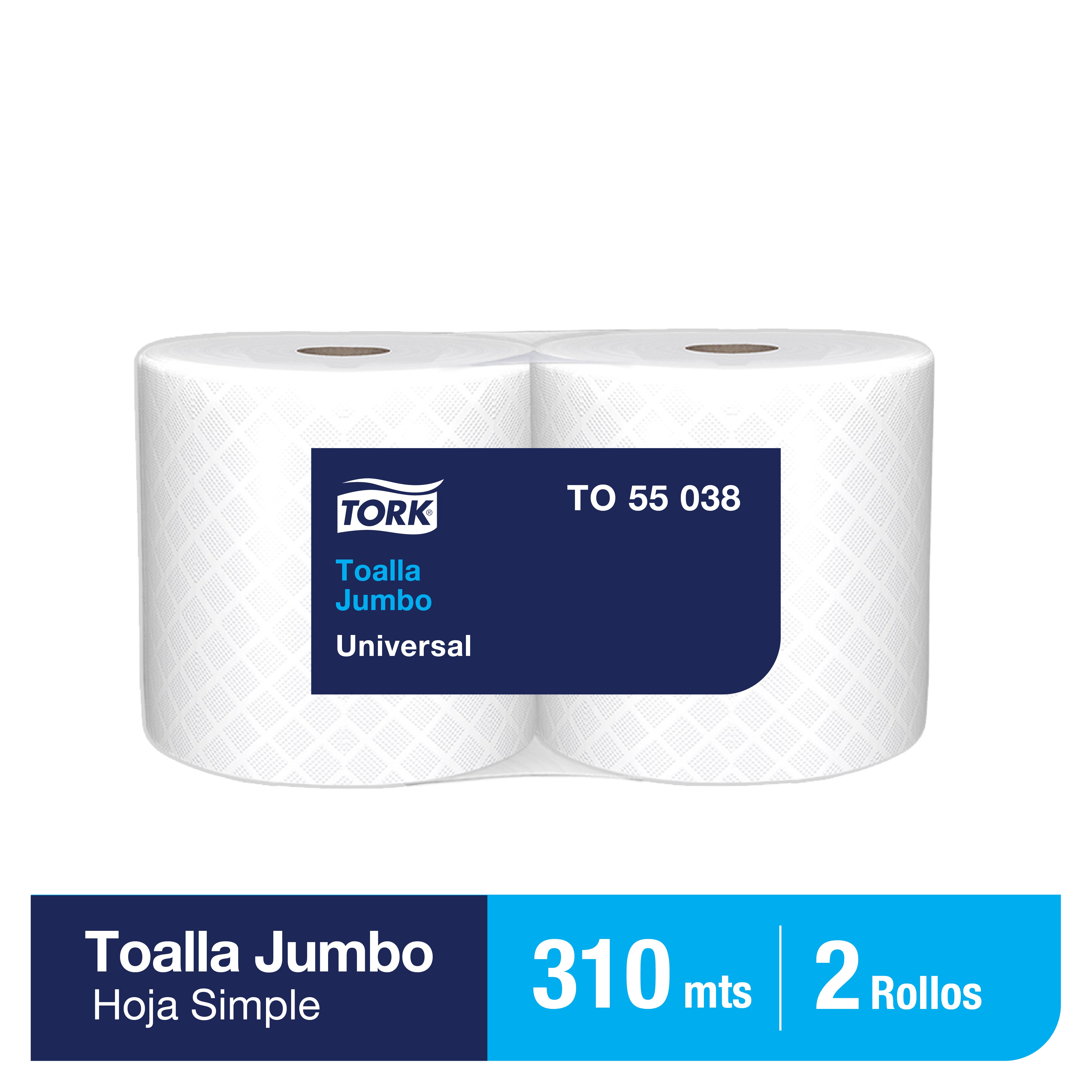 TOALLA JUMBO TORK BLANCA 2x310 MT