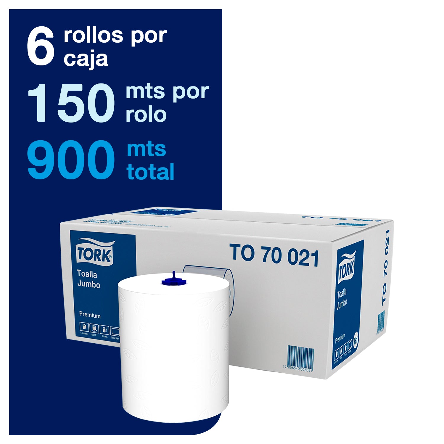 TOALLA JUMBO TORK PREMIUM  D/H 6x150 MT