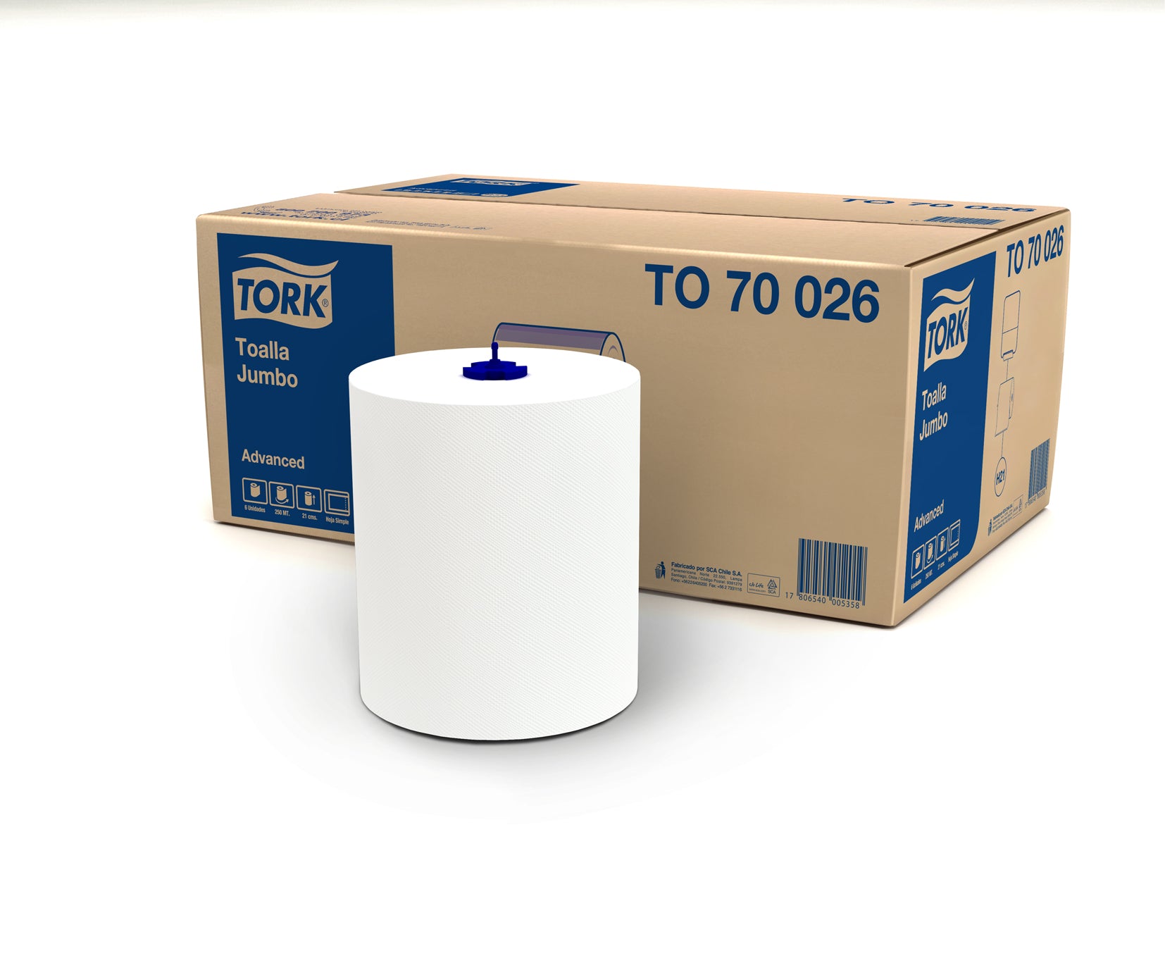 TOALLA JUMBO TORK UNIVERSAL 6X250 MTS.